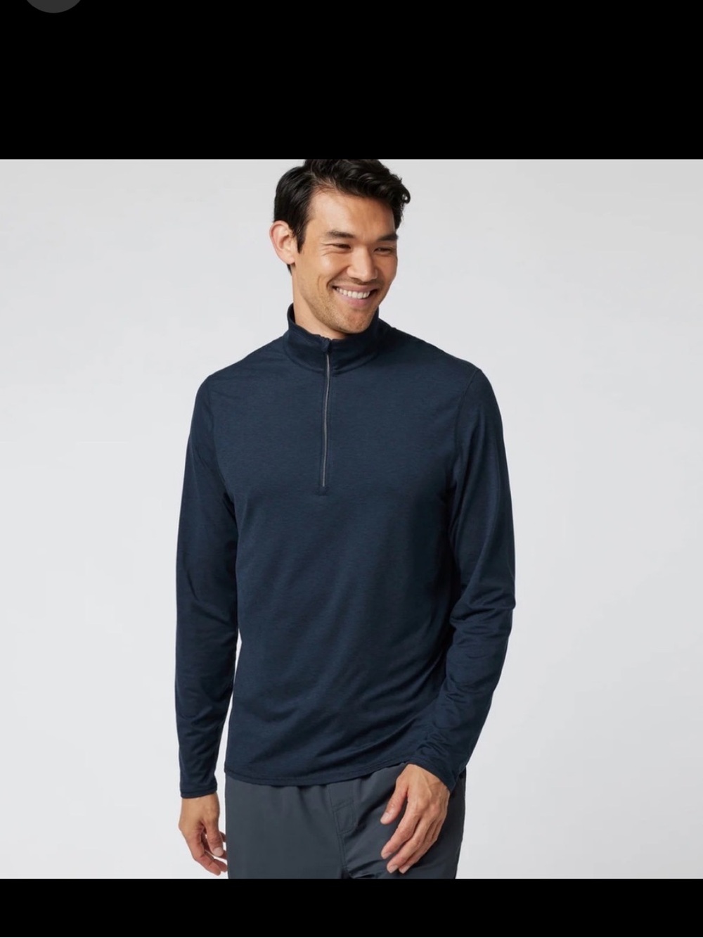 Vuori Men's Long Sleeve Quarter-Zip 2.0 Pullover - Navy